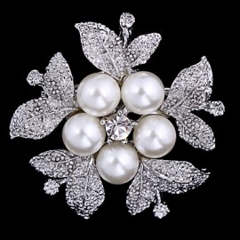 Women's Flower Brooch for Wedding Party Decoration Scarf ,Fine Jewelry,Random Color