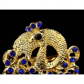 Women's Crystal Peacock AnImal Brooch for Wedding Party Decoration Scarf ,Fine Jewelry,Random Color