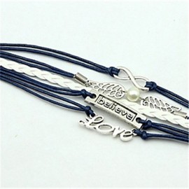 The New Fashion Women WovenVintage / Cute / Party / Casual Alloy / Fabric / Leather Braided/Cord Bracelet