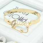 Women's The Newest Fashion Casual Gold Plated/Rhinestone Chain Bracelet