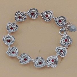 Fashion 925 Silver Plated Copper Zircon Bracelets