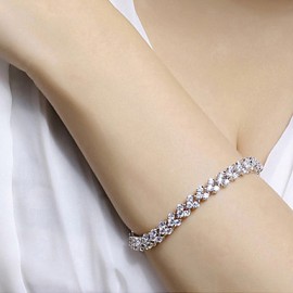 Women‘s 925 Silver High Quality Handwork Elegant Bracelet Christmas Gifts