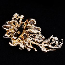 Women's Crystal Opal Flower Brooch for Wedding Party Decoration Scarf ,Fine Jewelry