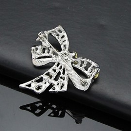 Women's Crystal Cute Bowknot Brooch for Wedding Party Decoration Scarf ,Fine Jewelry