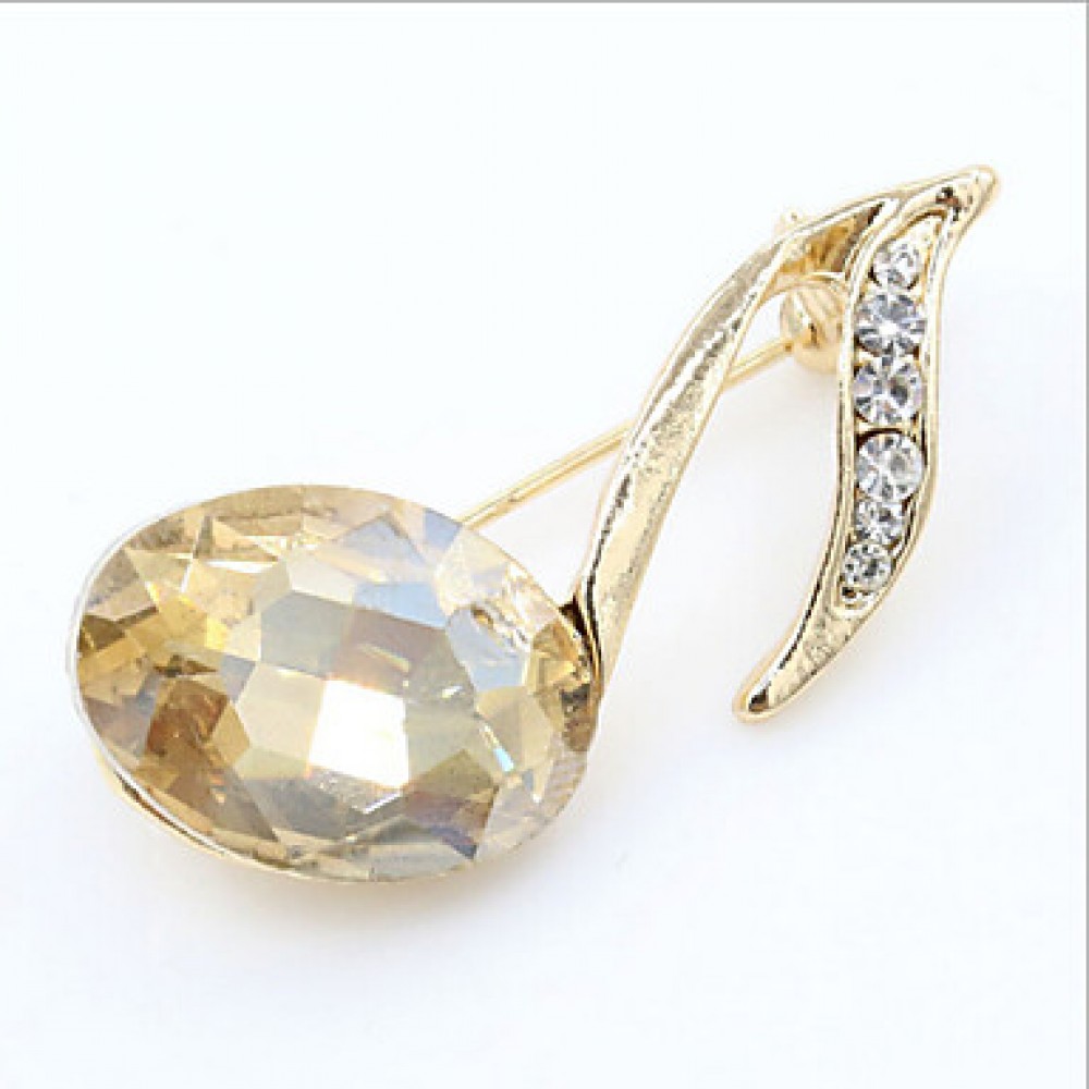 Lucky DollDiamonade Crystal Zirconia Note Brooch