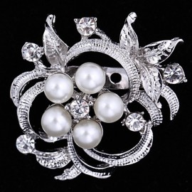 Women's Flower Brooch for Wedding Party Decoration Scarf ,Fine Jewelry,Random Color