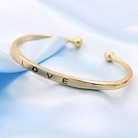 Women‘s New Fashion Vintage / Cute / PartyCasual Gold Plated Simple Bangle Bracelet Christmas Gifts