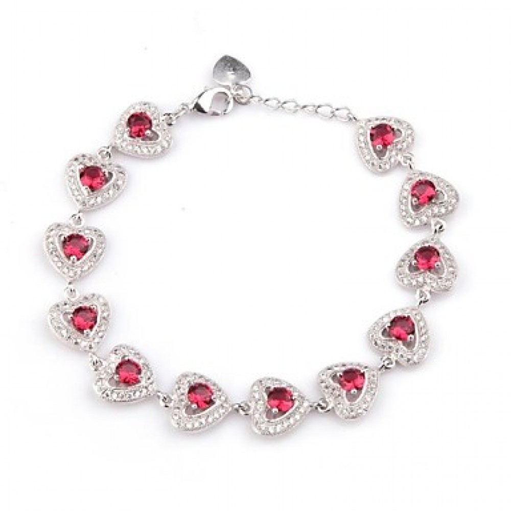 Fashion 925 Silver Plated Copper Zircon Bracelets