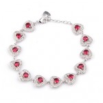 Fashion 925 Silver Plated Copper Zircon Bracelets