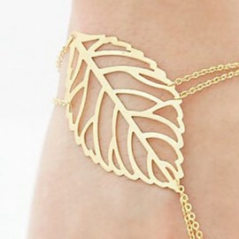 Women Fashion Bracelet European Style Leaf Ring Bracelet