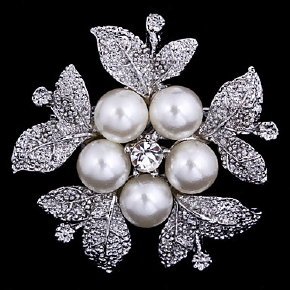 Women's Flower Brooch for Wedding Party Decoration Scarf ,Fine Jewelry,Random Color