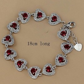 Fashion 925 Silver Plated Copper Zircon Bracelets