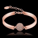 Women's All Matching Rose Gold Platied Crystal Bracelet