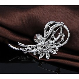 Women's Crystal Cute Flower Brooch for Wedding Party Decoration Scarf ,Fine Jewelry