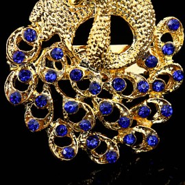 Women's Crystal Peacock AnImal Brooch for Wedding Party Decoration Scarf ,Fine Jewelry,Random Color