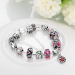 Fashion Exquisite Crystal Beads DIY Silver Bracelet