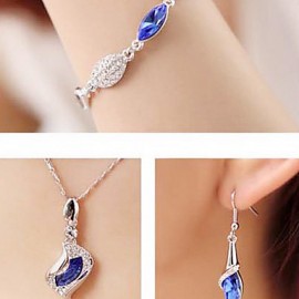 women's Austrian crystal diamond fashion jewellery set 1083  