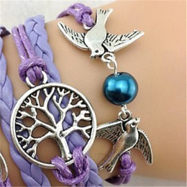 The New Fashion Women WovenVintage / Cute / Party / Casual Alloy / Fabric / Leather Braided/Cord Bracelet Christmas Gifts