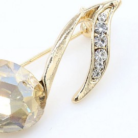 Lucky DollDiamonade Crystal Zirconia Note Brooch