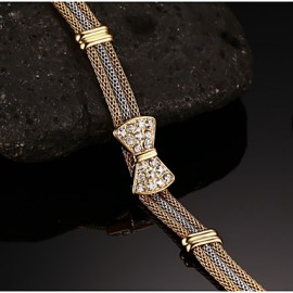 Bowknot Diamond-encrusted Bracelet 18 K Lady Bracelet Floors