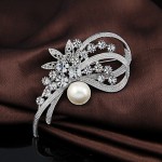 Women's Crystal Cute Flower Brooch for Wedding Party Decoration Scarf ,Fine Jewelry