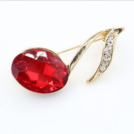 Lucky DollDiamonade Crystal Zirconia Note Brooch