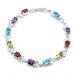 Top Quality AAA Zircon Bracelet Fine Jewelry ,Rainbow Diamond Birthstone