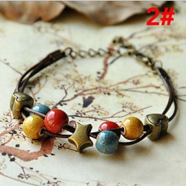 High Quality Creative Ceramic Fashion Series Manual Artistic Joker Paragraphs Retro Female Bracelet