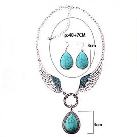 Women's European Blue Alloy (Earrings&Necklaces) Jewelry Sets  