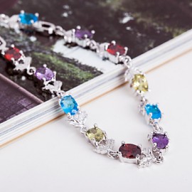 Top Quality AAA Zircon Bracelet Fine Jewelry ,Rainbow Diamond Birthstone