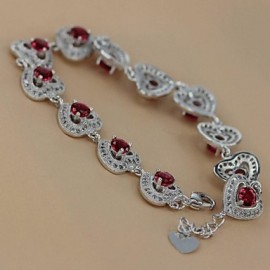 Fashion 925 Silver Plated Copper Zircon Bracelets